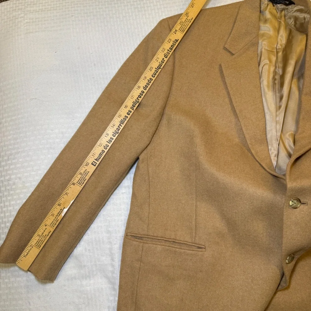 Claiborne Mens 48R Blazer 100% Camel Hair Tan 2-Button Sport Coat Korea